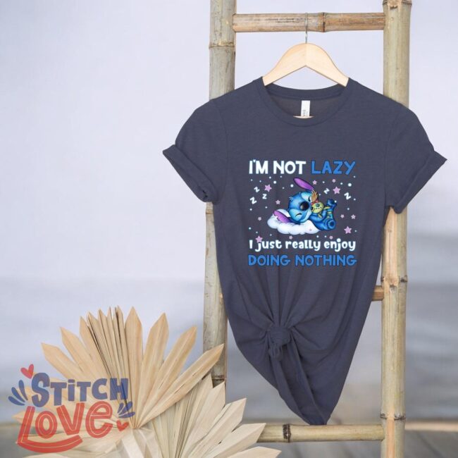 I am not Lazy, I just enjoy doing nothing Stitch shirt, funny Stitch shirt Product Photo 1