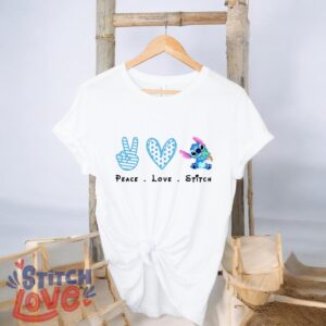 Peace Love Stitch Shirt, Stitch Shirt, Cute Stitch T-Shirt Product Photo 2