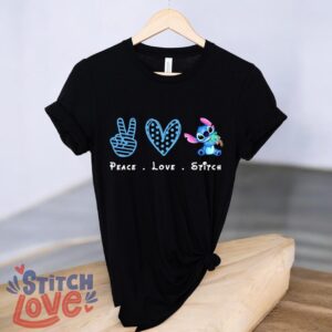 Peace Love Stitch Shirt, Stitch Shirt, Cute Stitch T-Shirt Product Photo 3