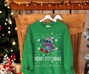 Cute Stitch Merry Stitchmas Ugly Christmas Sweatshirt, StitchXmas Sweater, Stitch Christmas Gift Product Photo 2