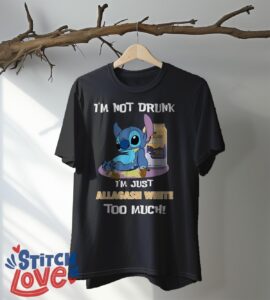 I'm Not Drunk, I'm Just Allagash White Too Much, Stitch Shirt - Black T-Shirt