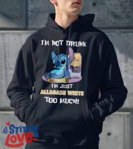 I'm Not Drunk, I'm Just Allagash White Too Much, Stitch Shirt - Men Black Hoodie