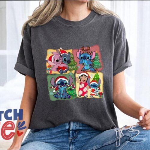 Lilo and Stitch Christmas Sweatshirt, Stitch Christmas Party Shirt Product Photo 1