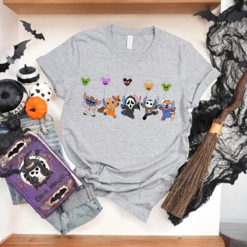 Stitch Horror Halloween Shirt, Spooky Season Shirt Product Photo 1