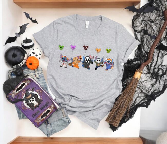 Stitch Horror Halloween Shirt, Spooky Season Shirt Product Photo 1