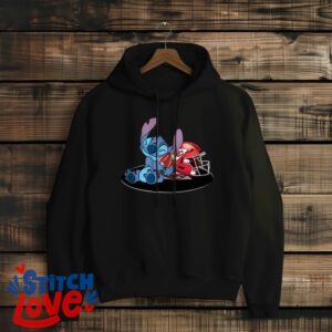 Stitch Hugging Kansas City Chiefs, Stitch Lover Shirt, Kansas City Chiefs Fan Shirt Product Photo 2