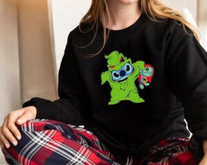 Stitch in Oogie Boogie Halloween Sweatshirt Product Photo 2