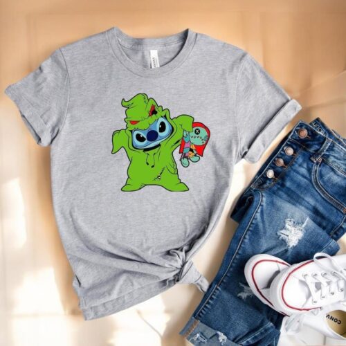 Stitch in Oogie Boogie Halloween Sweatshirt Product Photo 1