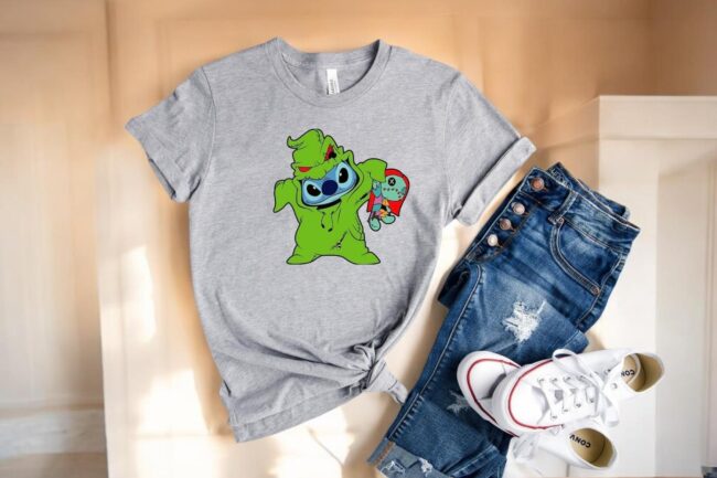 Stitch in Oogie Boogie Halloween Sweatshirt Product Photo 1