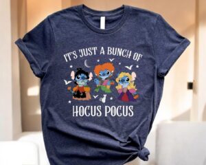 Stitch It's Just A Bunch Of Hocus Pocus Halloween Shirt Product Photo 2