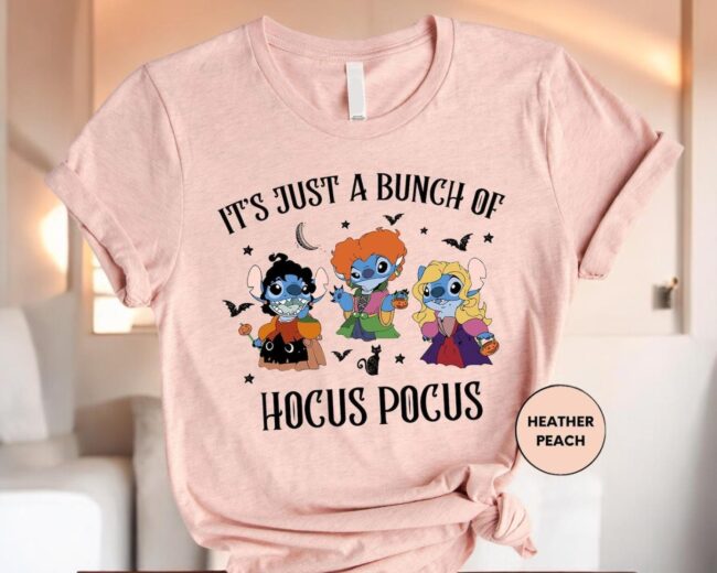 Stitch It's Just A Bunch Of Hocus Pocus Halloween Shirt Product Photo 1