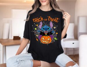 Trick or Treat Stitch Shirt, Vintage Stitch, Halloween Stitch Shirt Product Photo 2