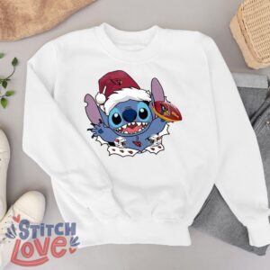 Arizona Cardinals Stitch Lovely Christmas Shirt - White Sweatshirt