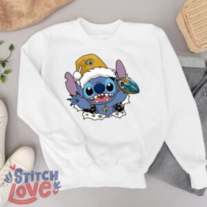 Jacksonville Jaguars Stitch Lovely Christmas Shirt - White Sweatshirt