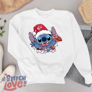 Kansas City Chiefs Stitch Lovely Christmas Shirt - White Sweatshirt