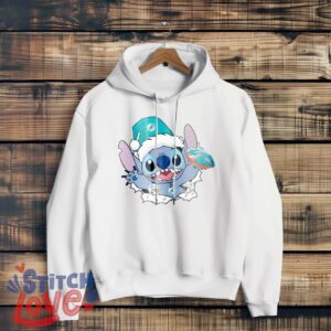 Miami Dolphins Stitch Lovely Christmas Shirt - White Hoodie