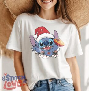 Tampa Bay Buccaneers Stitch Lovely Christmas Shirt - Women White T-Shirt